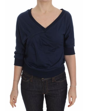 V-hals Gebreid Top Casual Stijl