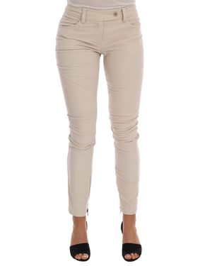 Katoenen Broek Met Rits in Bikerstijl