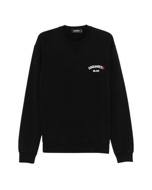 Dsquared2 Small Milano Logo Cool Fit Black Sweatshirt