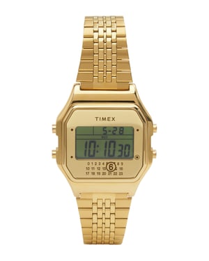 Timex T80 Mm6 Maison Margiela Unisex Horloge Goudkleurig TWG067500