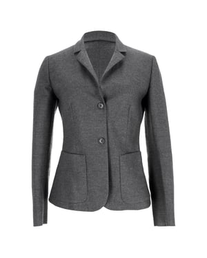 Prada Enkelknops Blazer in Grijs Virgin Wol