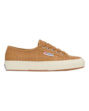 Superga Dames/Dames 2750 Geweven Leren Trainers (Beige/Off White)