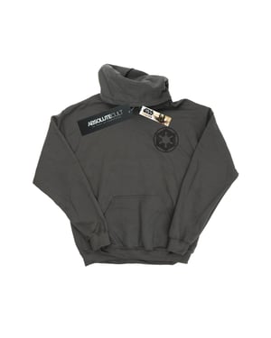 Star Wars Heren The Mandalorian Galactic Empire Insignia Breast Print Hoodie (Houtskool)
