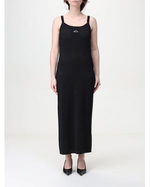 Mesh Gebreide Mouwloze Maxi Jurk
