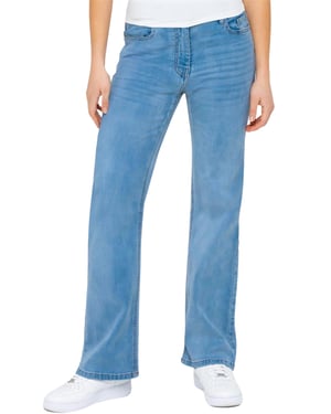 Enzo | Dames Jeans met Wijde Pijpen