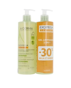 Exomega Control Emollient Gel 2in1 Verpakking 2 X 500 ml