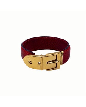 Vintage leren armband van Gucci