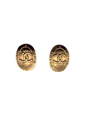 Chanel Vintage metalen oorbellen