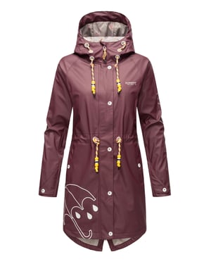 Marikoo dames regenjas – Dancing Umbrella, waterdicht met capuchon