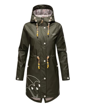 Marikoo dames regenjas – Dancing Umbrella, waterdicht met capuchon