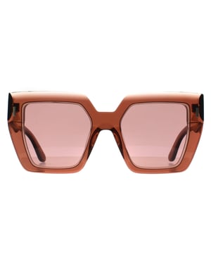 Calvin Klein Vierkant Dames Transparant Donkerbruin Bourgondië CK23502S