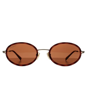 Gucci Ovaal Dames Havana Goud Bruin GG1980S