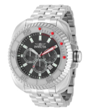 Invicta Coalition Forces 49784 Heren Horloge - Quartz Uurwerk - Roestvrij Staal met zwarte Wijzerplaat - 50mm
