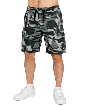 Enzo | Heren camo cargo shorts