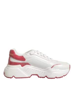 Dolce & Gabbana Witte Roze Daymaster Lage Sneakers Schoenen