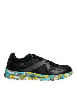 Dolce & Gabbana Zwarte Polyester Lage Heren Sneakers Schoenen