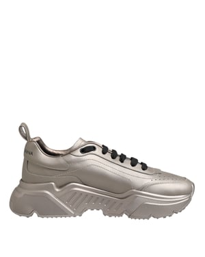 Dolce & Gabbana Zilveren DAYMASTER Leren Sneakers Voor Heren