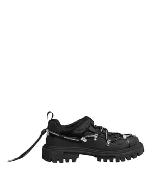 Dolce & Gabbana Zwarte Lage Veterschoenen voor Trekking