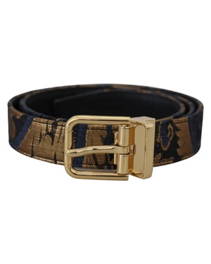 Dolce & Gabbana Multikleur Jacquard Lederen Logo Gespriemg
