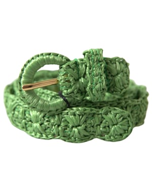 Dolce & Gabbana Groene Viscose Geweven Skinny Tailleband