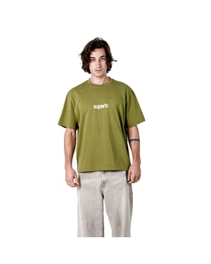 Heren Oversized Katoenen Korte Mouwen T-Shirt Little Core Puffy SPRB3500
