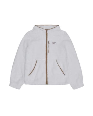 Reebok Dames Double Monkey Fleece Jacket (Crème)