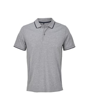 SOLS Unisex Volwassen Palermo Polo Shirt (Grijs Marl/Frans Marineblauw)
