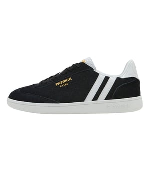 Patrick Mens Lyon Suede Cupsole Sneakers (Zwart/Wit)