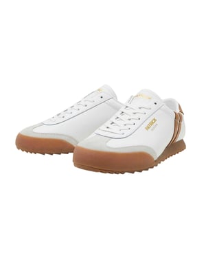 Patrick Mens Bergan Leren Sneakers (Wit/Tanis)