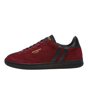 Patrick Mens Lyon Suede Cupsole Sneakers (Bourgogne/Zwart)