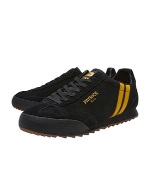Patrick Mens Rio Suède Sneakers (Zwart/Geel)