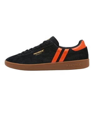 Patrick Mens Monaco Suède Cupsole Sneakers (Zwart/Oranje)