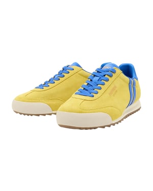 Patrick Mens Dijon Suede Hardloopschoenen (Geel/ Koningsblauw)