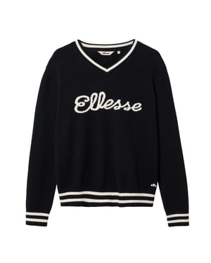Ellesse Heren Giocios Gebreid Sweater Top (Zwart)
