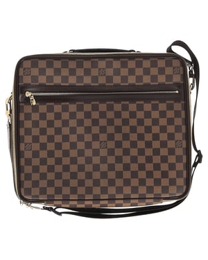 Louis Vuitton Porte Ordinateur Sabana Damier-laptoptas van bruin gecoat canvas