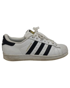 Adidas Superstar lage sneakers in wit kalfsleer