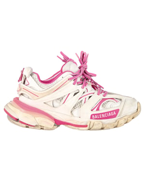 Balenciaga Track sneakers in roze en wit polyurethaan