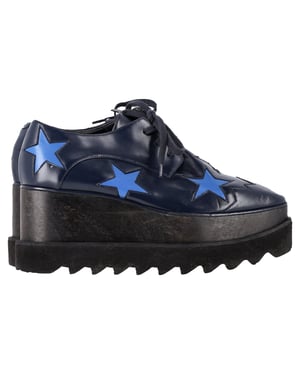Stella McCartney Elyse platform derby schoenen in marineblauw leer