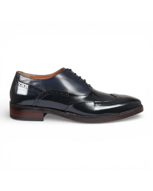 Justin Reess herenbrogues van zwart lakleer - Harry