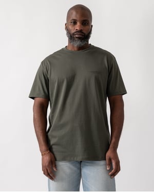 Chimera T-shirt met Klein Milano/New York Logo in Donkergroen