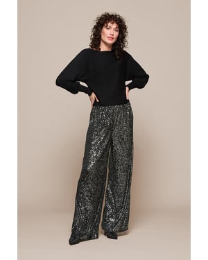 Mira Broek Donker Metallic