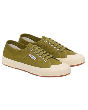 Superga Unisex 2390 Militaire Sportschoenen voor Volwassenen (Militair groen/off wit)