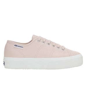 Superga Dames/Dames 3740 Leggera Vegan Tumbled Platform Trainers (Beige/Kristal)