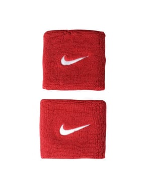 Nike Unisex Volwassenen Swoosh Polsband (Set van 2) (Rood)