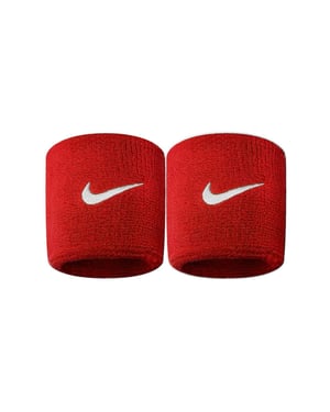 Nike Swoosh Polsband (Set van 2) (Scharlaken/Wit)