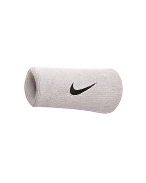 Nike Jumbo Swoosh Polsband (Set van 2) (Wit/zwart)