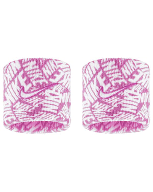 Nike Klassieke Swoosh Dri-FIT Polsband (Roze/Wit)