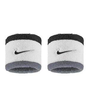 Nike Klassieke Zweetband (Set van 2) (Wit/Grijs/Zwart)