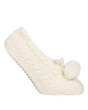 1 Paar Dames Kabelbrei Mocassinschoen Bootie - Warme Zachte Gezellige Binnenpantoffels