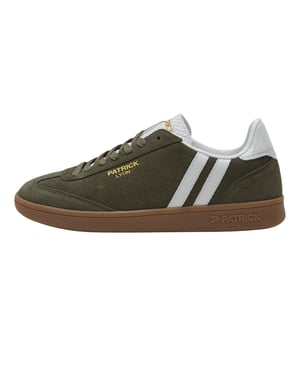 Patrick Mens Lyon Suede Cupsole Sneakers (Olijf/Gom)